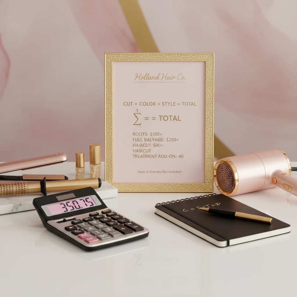 Booth renter pricing formula calculator showing revenue breakdown for independent hairstylist booth rental business