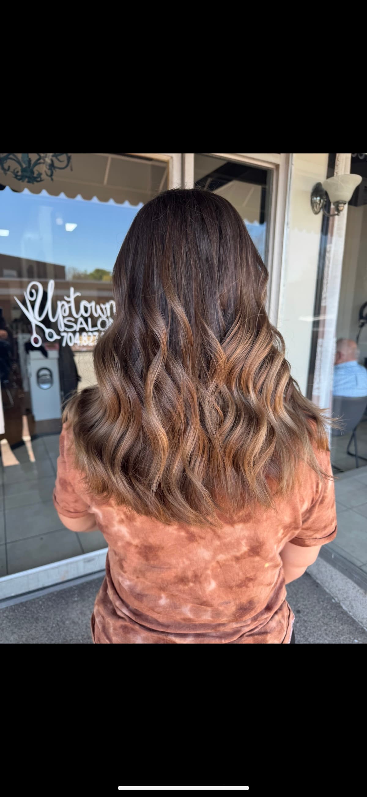 Brunette caramel balayage by Brooke Holland