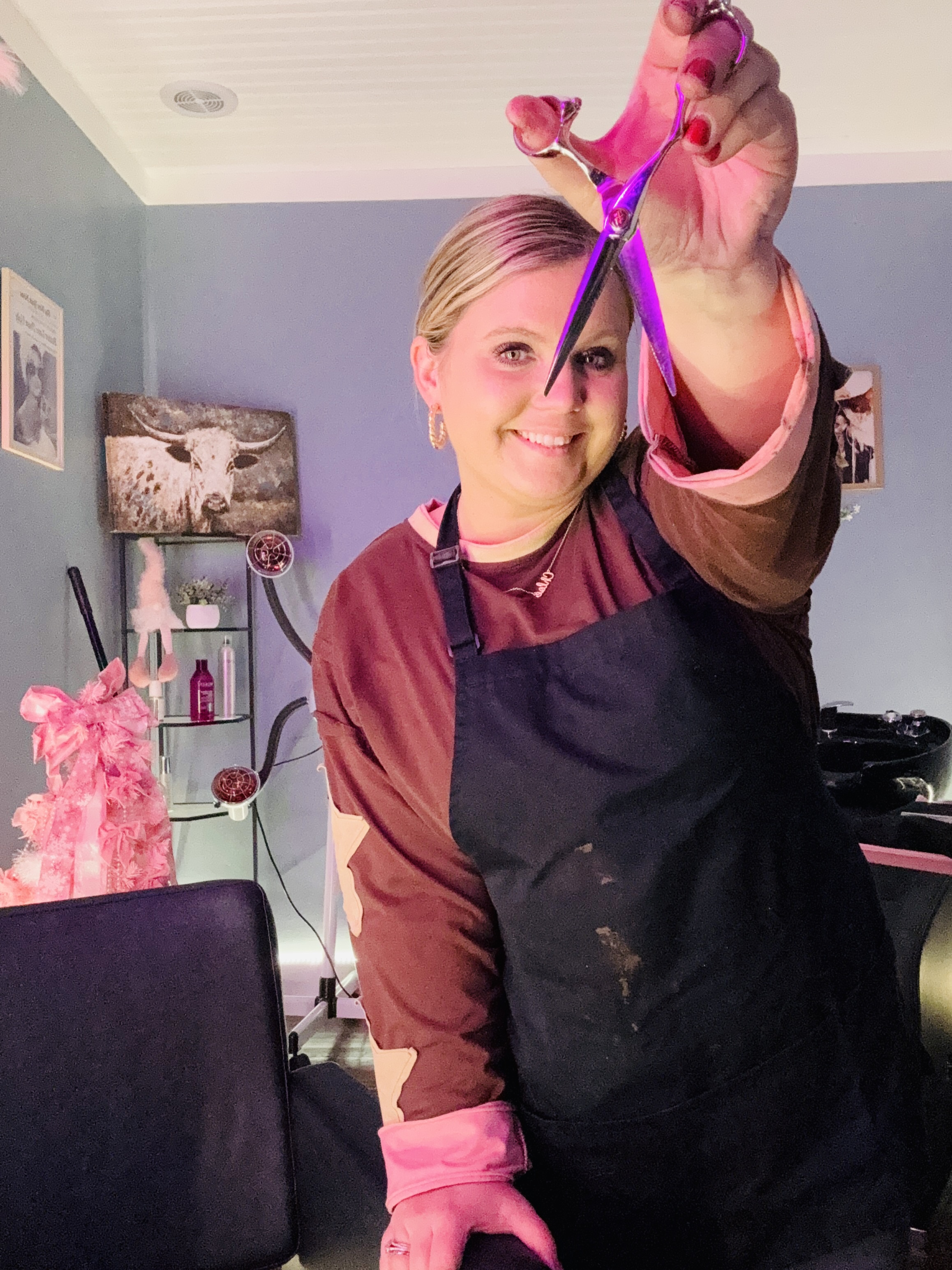 independent hairstylist reviewing client booking system